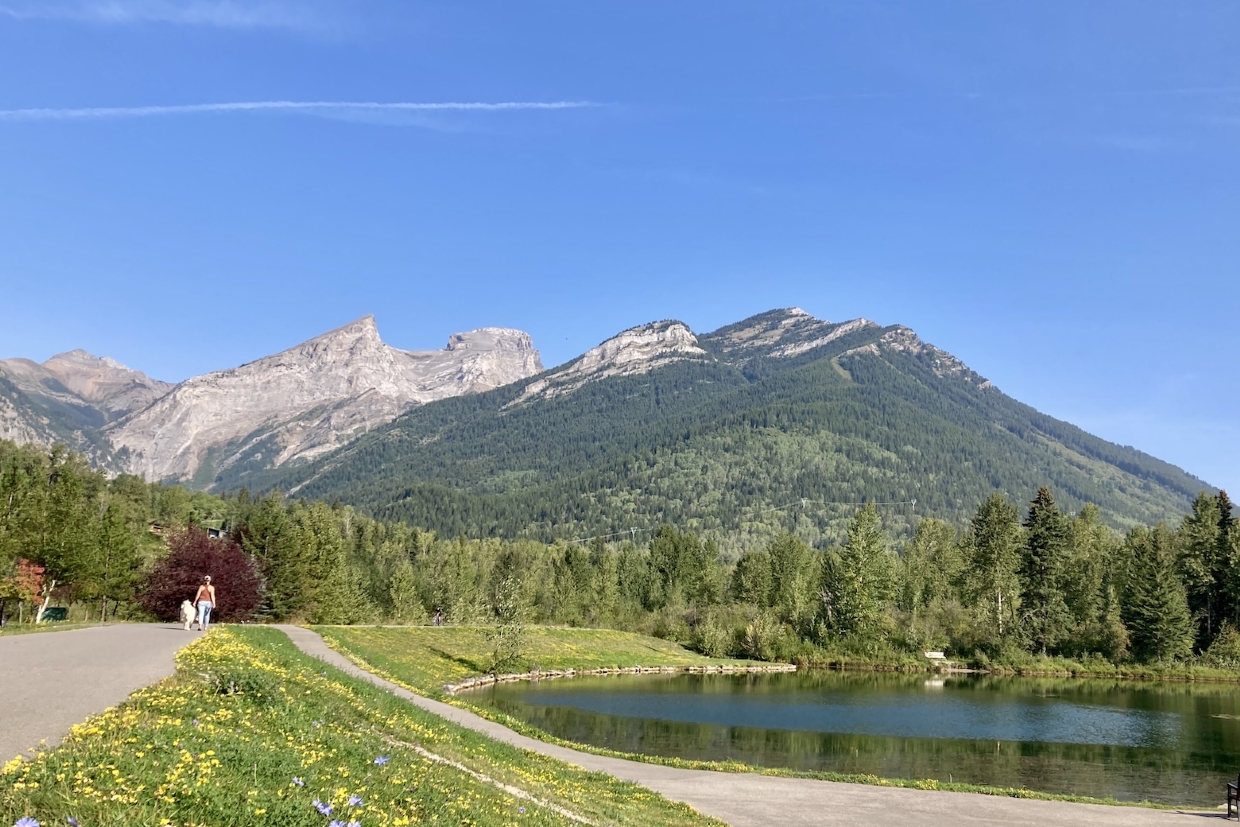 The Three Sisters from Maiden Lake, looking Northwest. 10.05am, Wednesday, August 27th, 2025.
