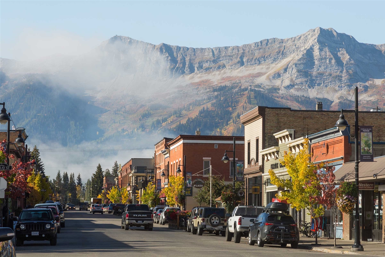 Fall season in Historic Downtown Fernie