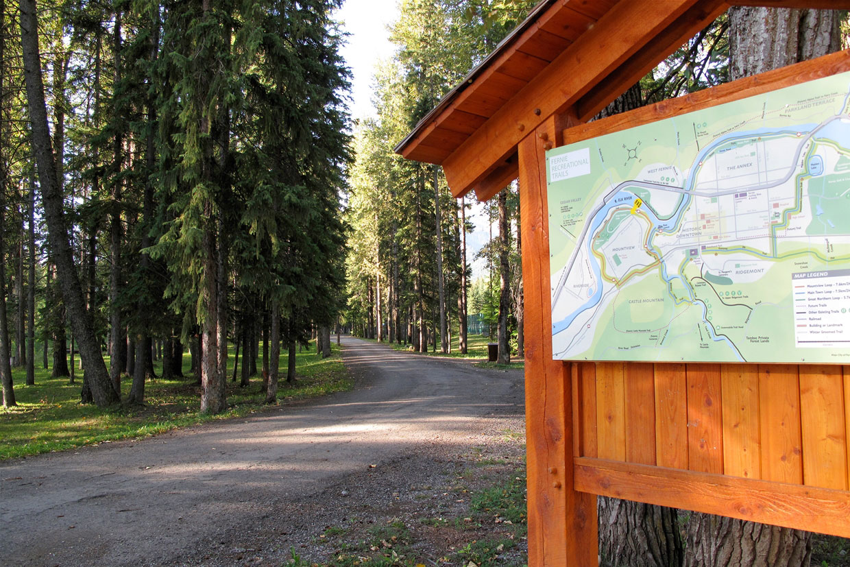 Trail maps on site.