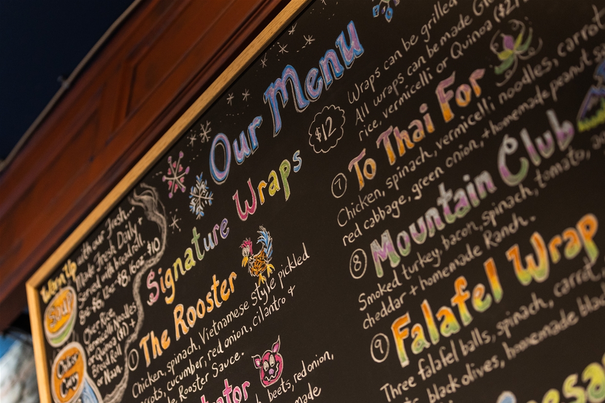 Try one of their signature wraps at Lunchbox