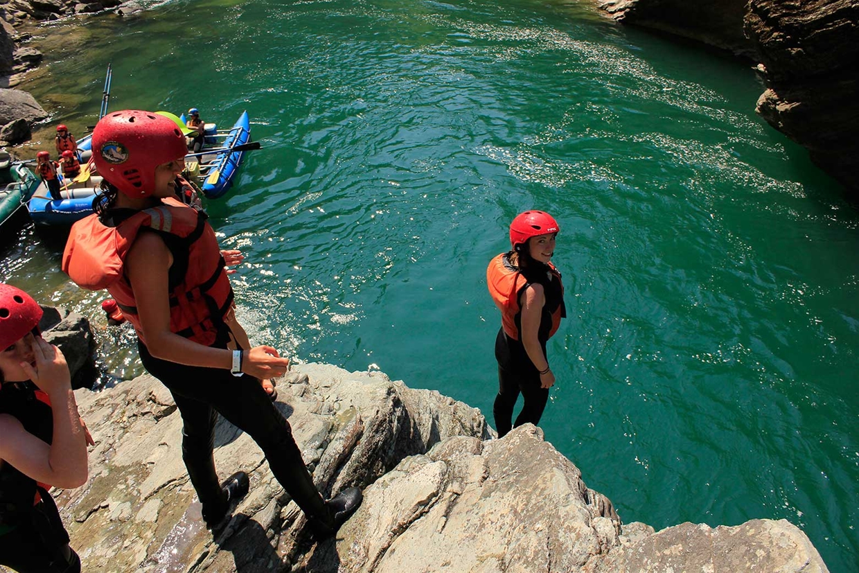Cliff jumping